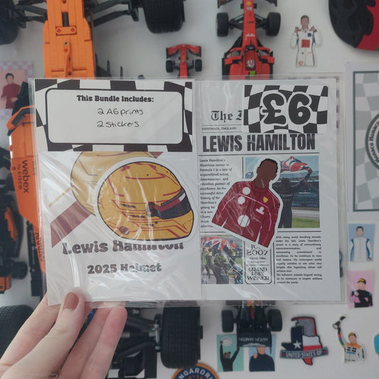 Lewis Hamilton 2025 Print & Sticker Bundle